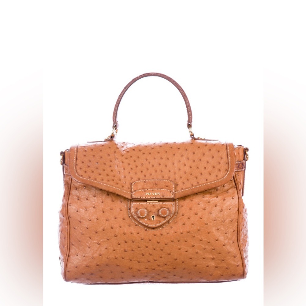 🌸 Rare Vintage Ostrich Leather Prada Handbag 🌸